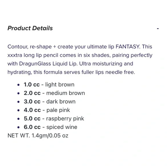 NWT Dragun Beauty Lip Job Liner w/ pencil sharpener - Picture 7 of 8